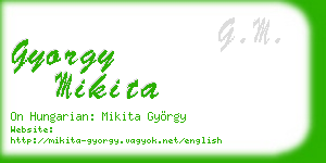 gyorgy mikita business card