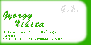 gyorgy mikita business card